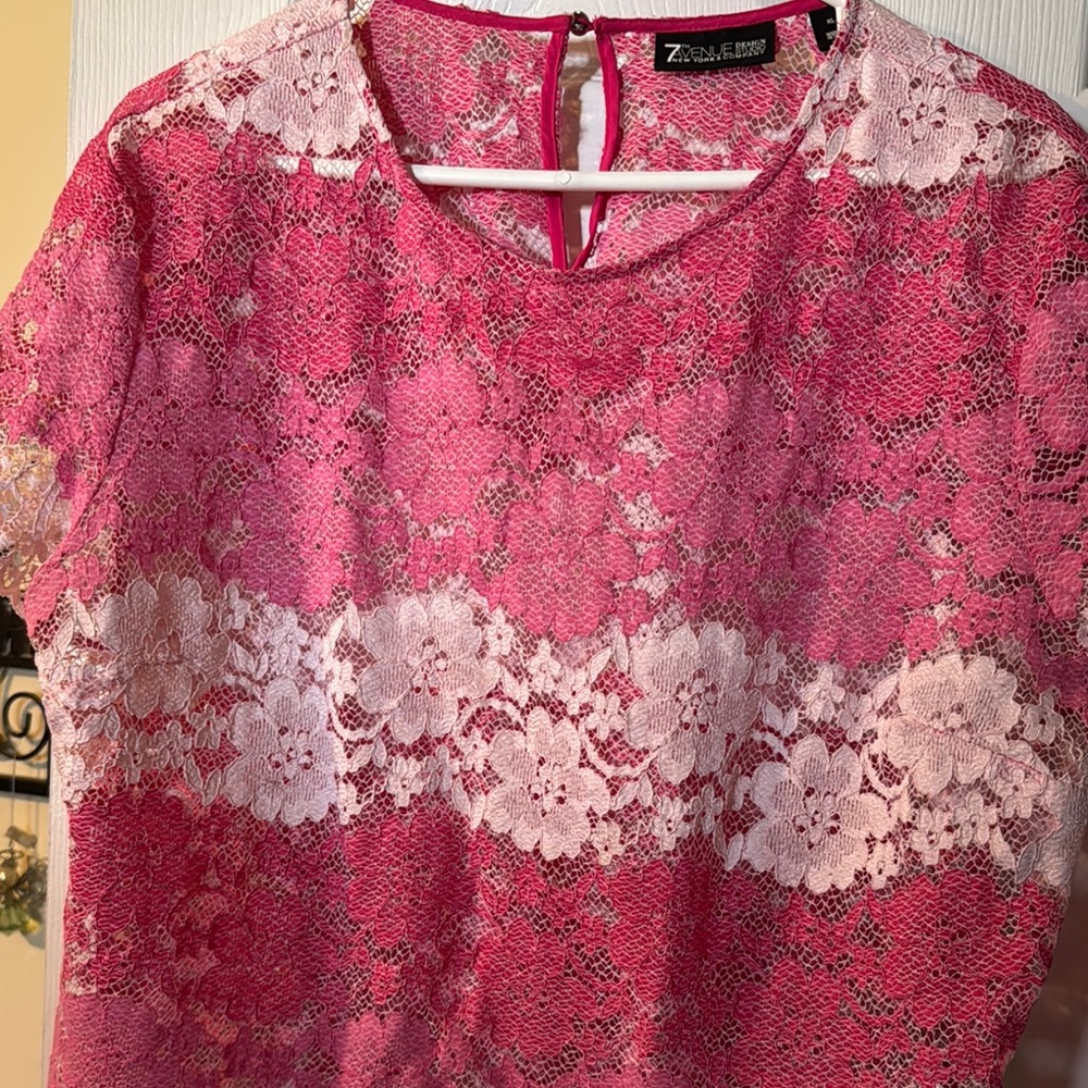 Zara Pink Lace Women's Top